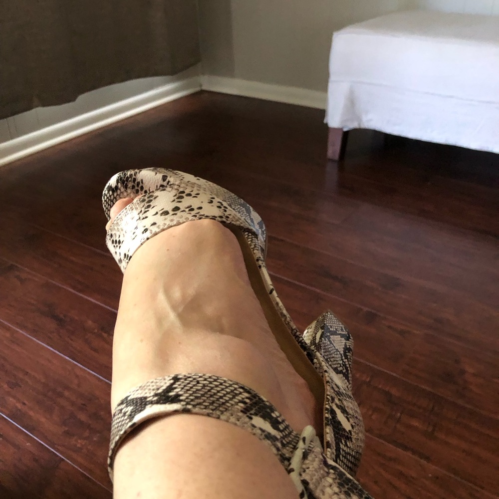 Snake skin heels